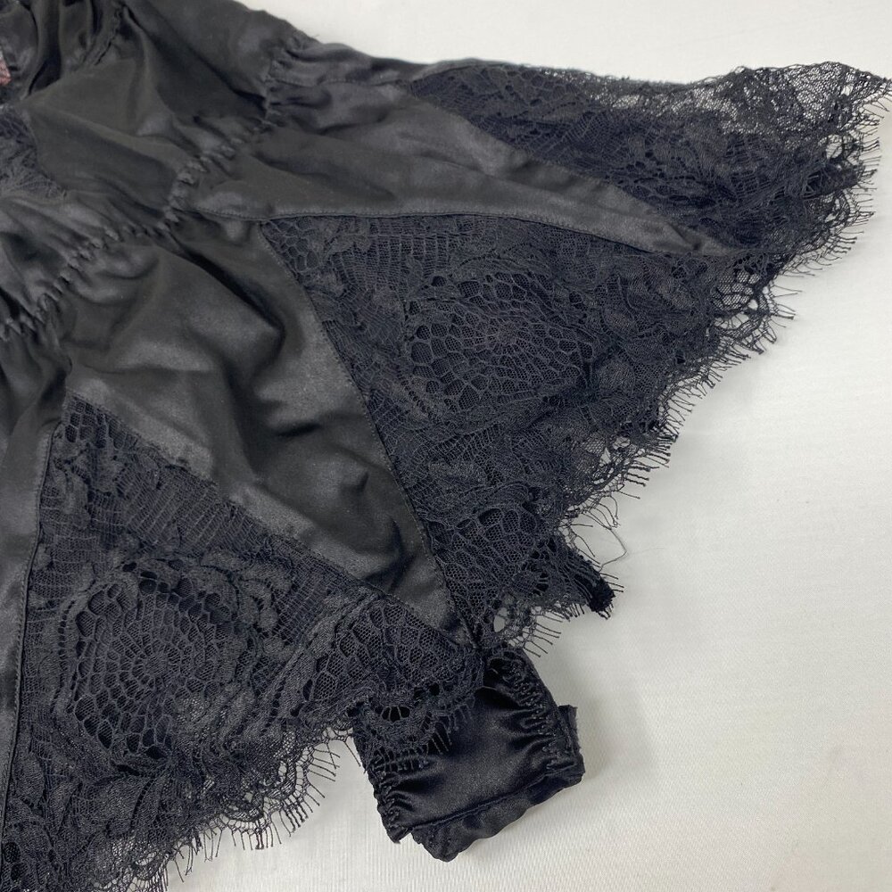 Agent Provocateur Swan Black Silk Blend Teddy Bodysuit AP3 Medium NWT - Picture 4 of 7